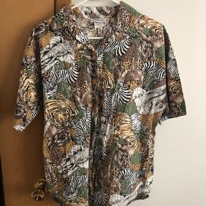 Vintage Animal Button Up